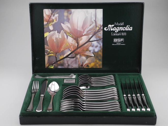 BSF Magnolia Edelstahl Komplettbesteck Etui