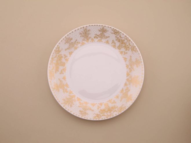 Brotteller 50er Jahre vintage design Form 2000 Idyll in Gold Dekor Björn Wiinblad Rosenthal Porzellan Geschirr