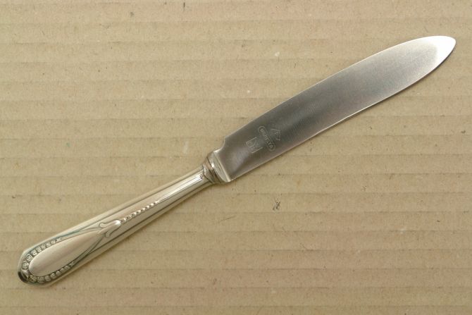 WMF 400 Röschen versilbert Dessertmesser breit