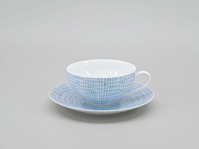 Arzberg 2000 Bastdekor blau Kombitasse