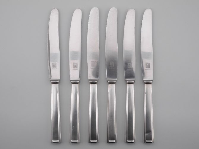 Bruckmann 665 Schwaben versilbert 90 Tafelmesser Welle Set