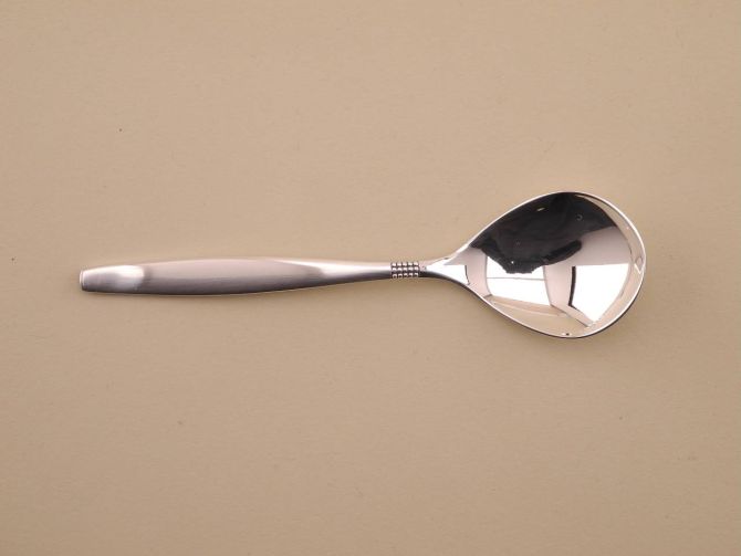 Zuckerlöffel vintage alte Serie Dänisch Perl 90 90er versilbert Auflage BSF Silberbesteck