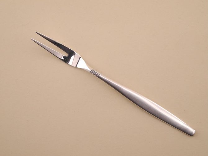 Fleischgabel Serviergabel Vorlegegabel vintage alte Serie Dänisch Perl 90 90er versilbert Auflage BSF Silberbesteck