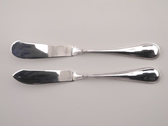 Auerhahn Perl 90 versilbert Butter & Käsemesser