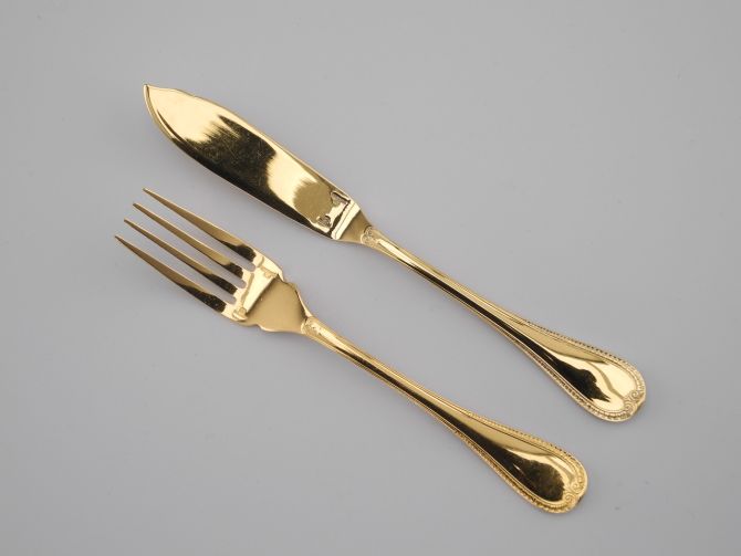 Christofle Malmaison Gold Fischbesteck 1P