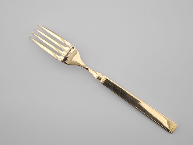 Gallo Cloisonne Gold weiss Tafelgabel