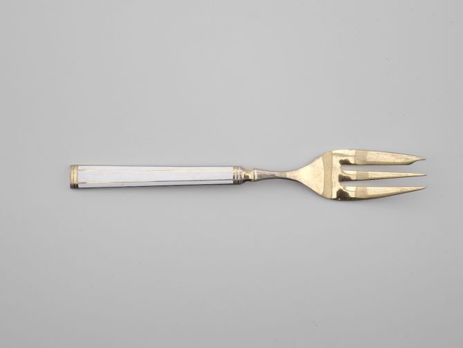 Gallo Cloisonne Gold weiss Kuchengabel