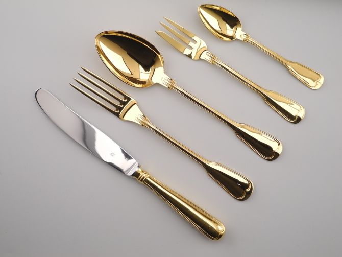 WMF Augsburger Faden Gold Komplettbesteck