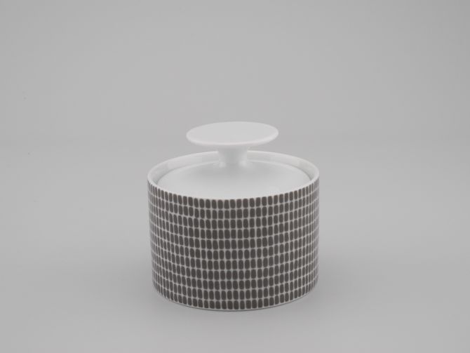 Zuckerdose mit grafischem Dekor Onyx aus der Serie Medaillon vintage design Baumann für Thomas