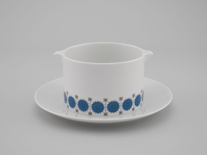 Saucieremit grafischem Sterne Dekor Smaragd aus der Serie Medaillon vintage design für Thomas Porzellan