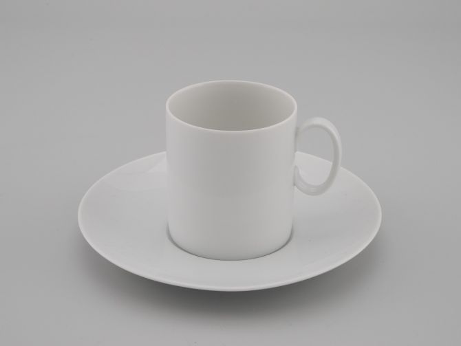 Thomas Medaillon uni weiss Kaffeetasse