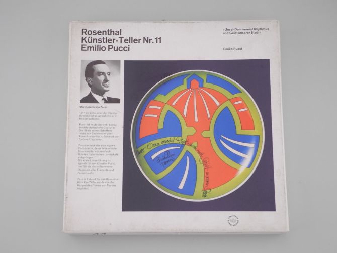 Emilio Pucci Künstlerteller Rosenthal Nr 11 Ok