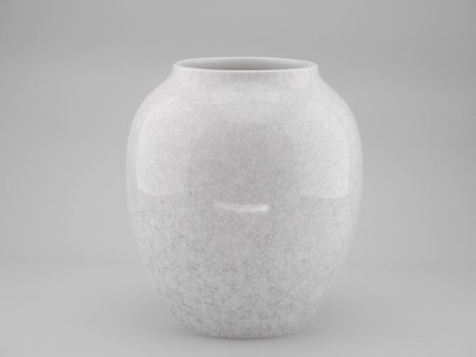 Trude Petri Krakelee Herzvase KPM Berlin