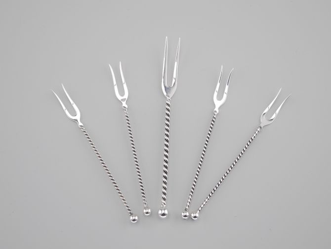 Lutz & Weiss 800 Silber Bowlegabeln Set