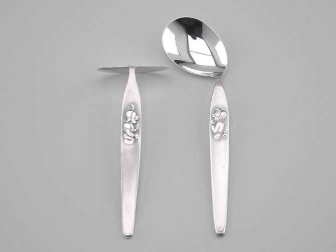 WMF Babybesteck Max&Moritz versilbert