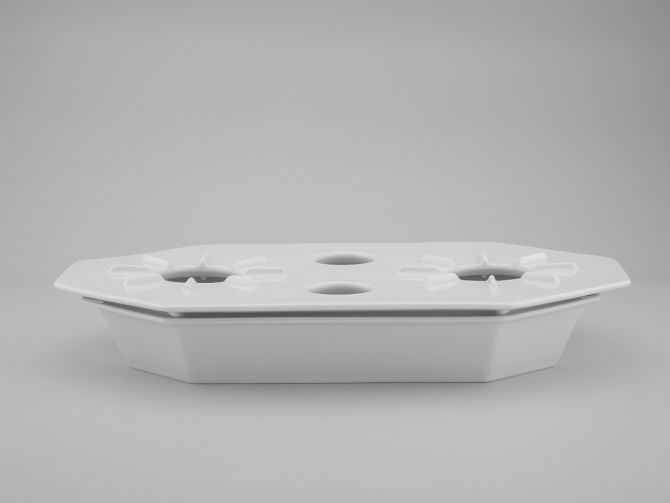 Rosenthal Polygon uni weiss Warmhalteaufsatz