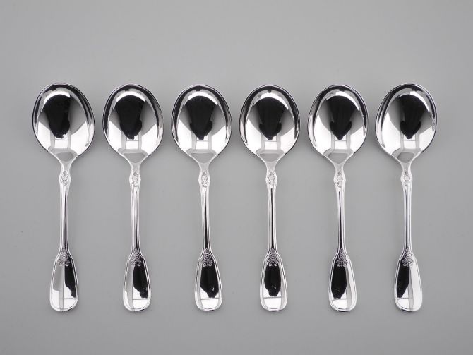 BSF Palais 90 versilbert Tassenlöffel Set