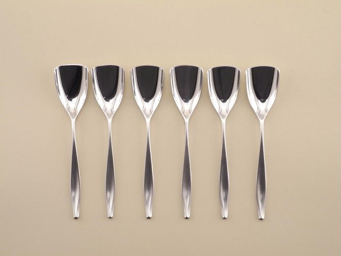 WMF Brüssel 90 versilbert Eislöffel Set