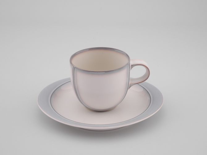 Kaffeetasse mit Untertasse aus der vintage alten Serie Casa Ombra von Thomas Porzellan in Steingut Keramik