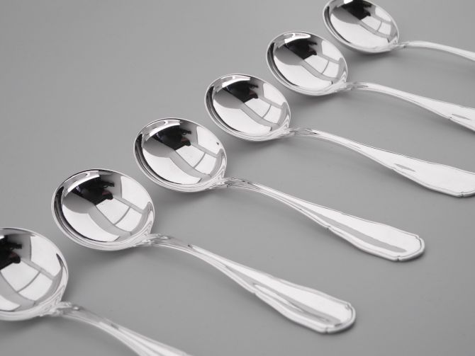 Bruckmann Sächsisches Hofmuster 800 Tassenlöffel Set