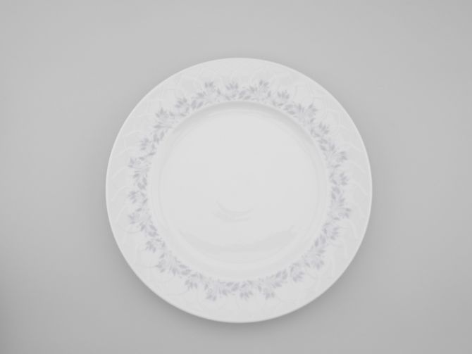 Speiseteller Essteller aus der vintage alten Serie Lotus mit dem Dekor Pergola grau design Björn Wiinblad für Rosenthal Porzellan