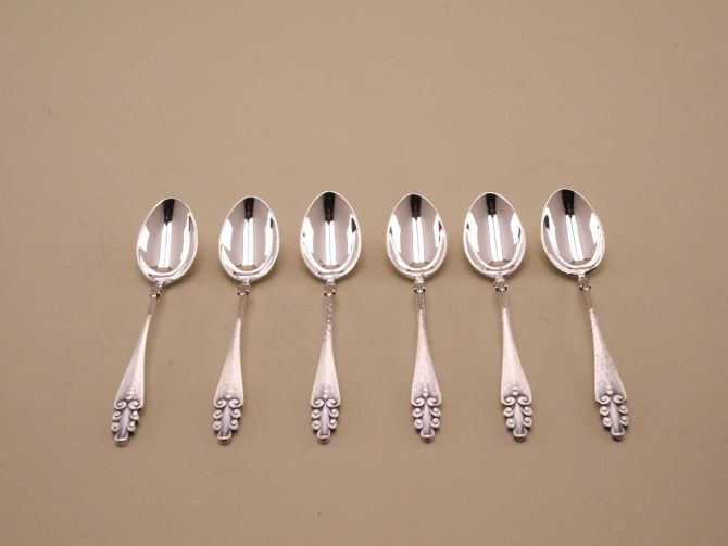 Wilkens Schloss Kronborg 800 Silber Mokkalöffel Set