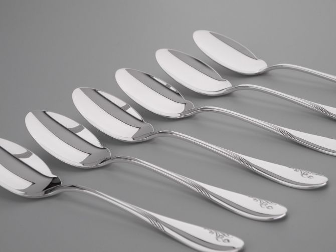 WMF Impression versilbert Gourmetlöffel Set