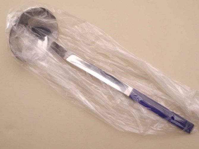 Rosenthal Duo Besteck Kobalt Porzellan 18/8 Edelstahl Suppenkelle