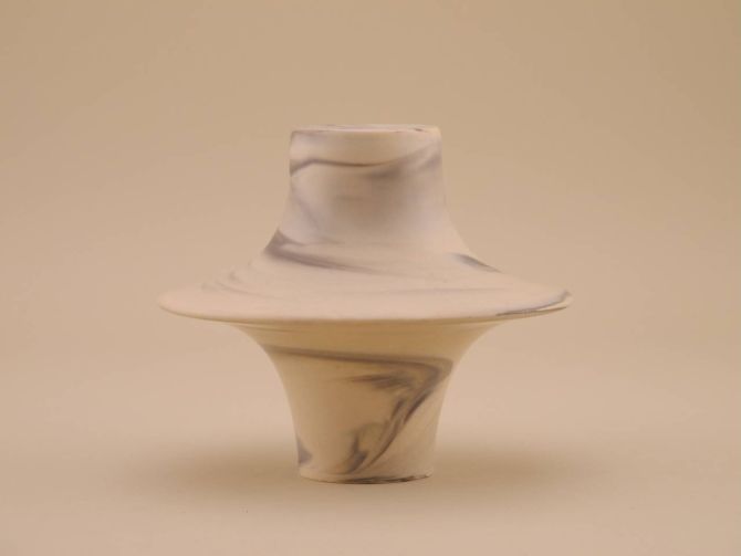 Kerzenleuchter aus Queensbery Marble von Rosenthal Keramik design Karl und Ursula Scheid 80er Jahre