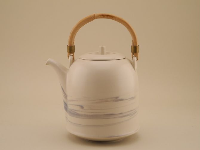 Teekanne Kaffeekanne Campana Queensberry Marble design Karl Ursula Scheid Rosenthal Keramik