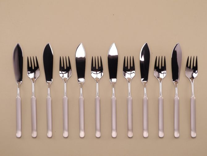 Fischbesteck für 6 Personen aus der Serie Nova in Edelstahl von Wilkens und Söhne