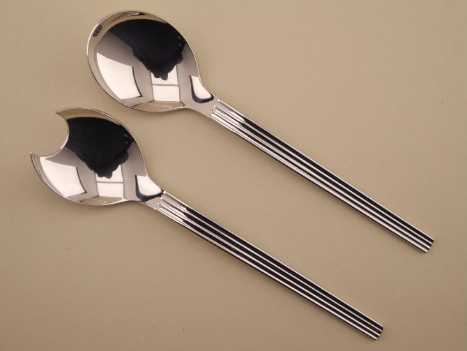 Salatbesteck aus der vintage Serie Siena in Cromargan von WMF Besteck