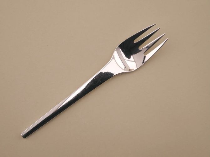 Georg Jensen Caravel design Henning Koppel Vorspeisengabel Dessertgabel in 925 Sterling Silber Silberbesteck aus Dänemark