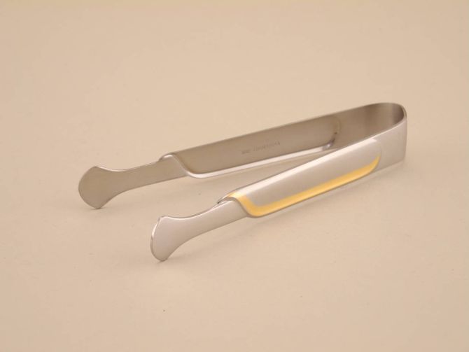 Zuckerzange Cromargan mit Gold Golddekor vergoldet aus der vintage alten Serie Onda WMF Besteck
