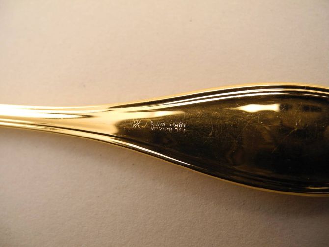 WMF Englische Rose vergoldet 24ct Gold Kaffeelöffel