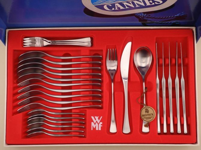 WMF Cannes cromargan Komplettbesteck 6 Personen Etui