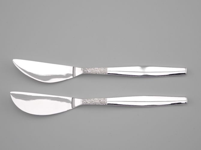 BSF Rauhreif 90 versilbert Butter & Käsemesser