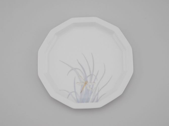 Kuchenteller aus der Serie Polygon mit dem Dekor Milos von Rosenthal