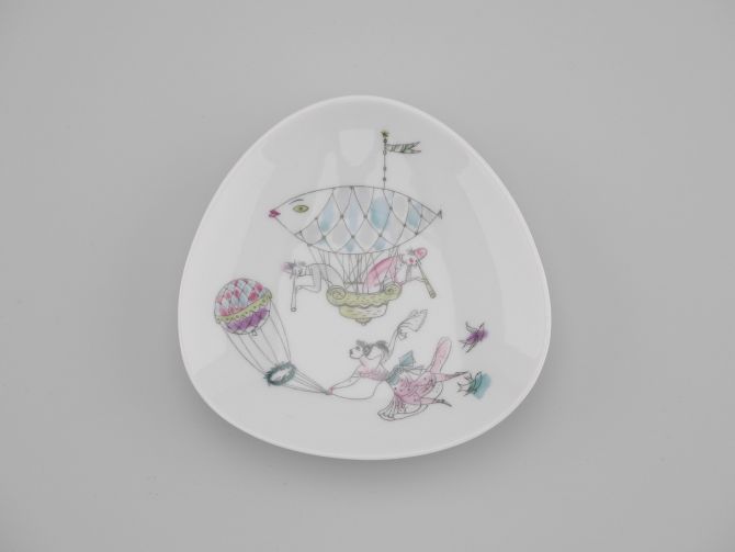 Bele Bachem Zierteller 2131 Rosenthal Luftschiff