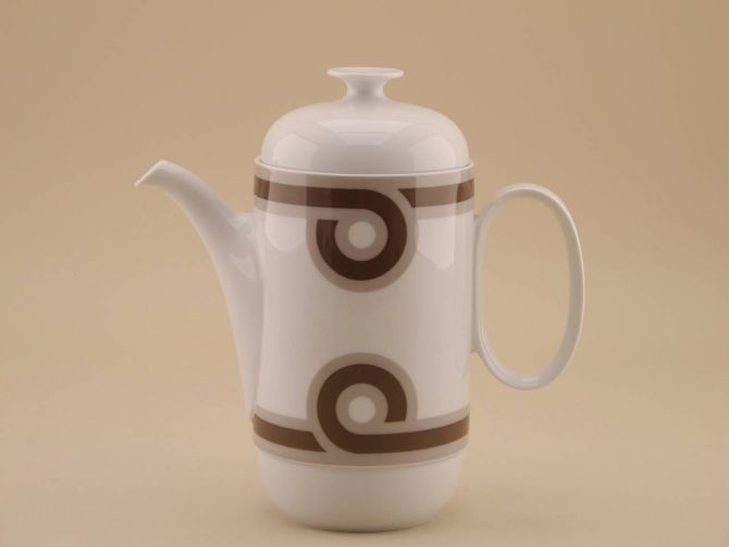 Kaffeekanne aus der vintage alten Serie Duo Baltic design Ambrogio Pozzi für Rosenthal Porzellan