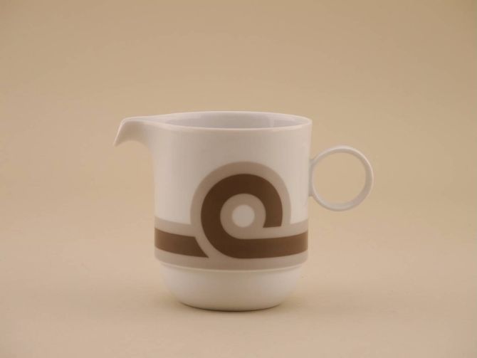 Milchkännchen 6 Personen aus der vintage alten Serie Duo Baltic design Ambrogio Pozzi für Rosenthal Porzellan