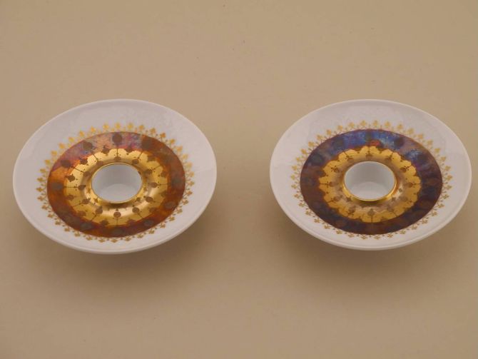 Rosenthal Romanze Quatre Couleurs 2 Kerzenleuchter