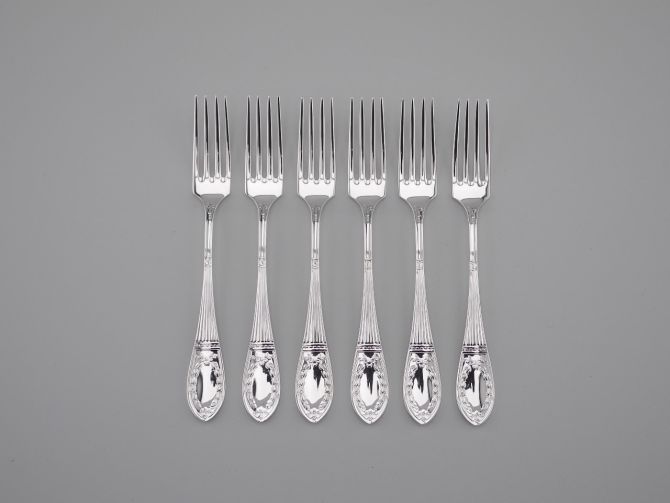 Wilkens Strassburger Empire 925 Obstgabel Set