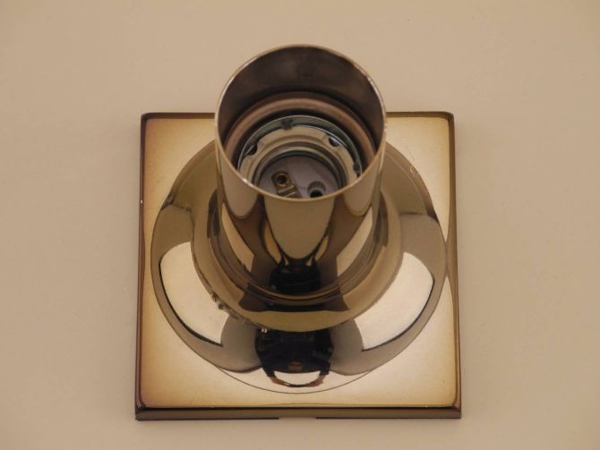 Staff Lampe Bronze verchromt A248 Rolf Krüger