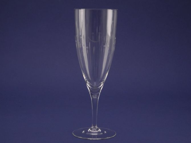 Sektkelch aus der Serie Kristall 700 mit Dekor Rakete 50er Jahre design hans Theo Baumann Rosenthal Glas