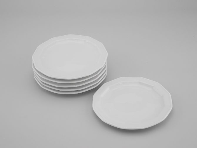 Rosenthal Polygon Hotel uni weiss Brotteller Set