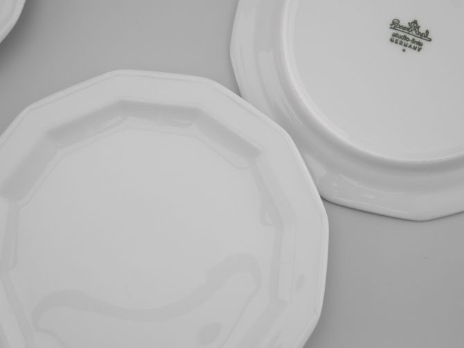 Rosenthal Polygon Hotel uni weiss Brotteller Set