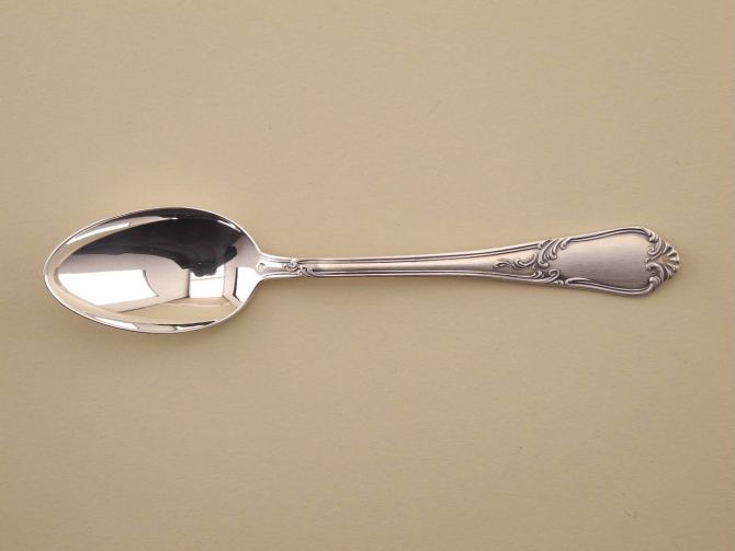 Kaffeelöffel 800 Silber vintage alte Serie Rokoko 208 von Auerhahn Bestecke Silberbesteck