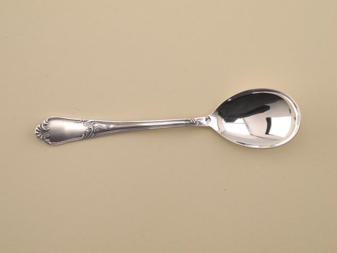 Sahnelöffel Servierlöffel 800 Silber vintage alte Serie Rokoko 208 von Auerhahn Bestecke Silberbesteck