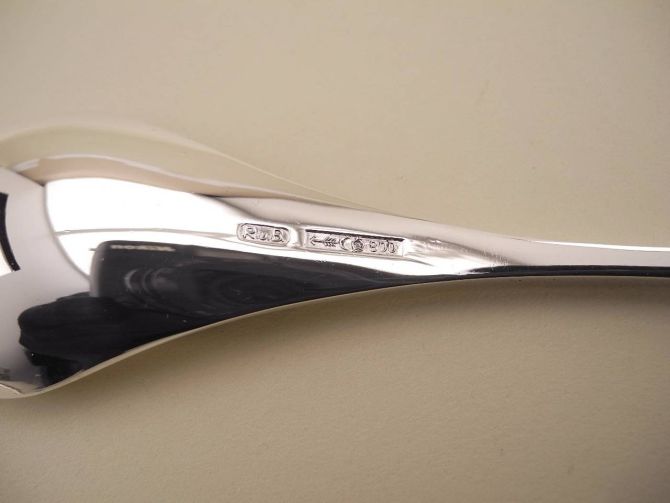 R&B Robbe & Berking Silkeborg Scandia 800 Silber Kaffeelöffel